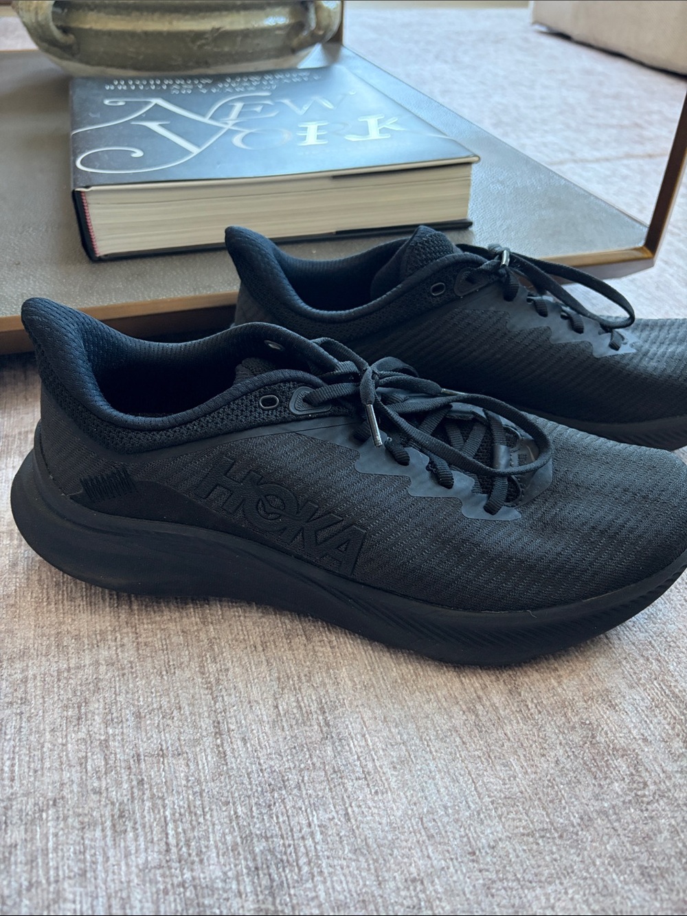 Hoka Men’s Black Athletic Sneakers - Solimar Trainer Size 9.5 Like New